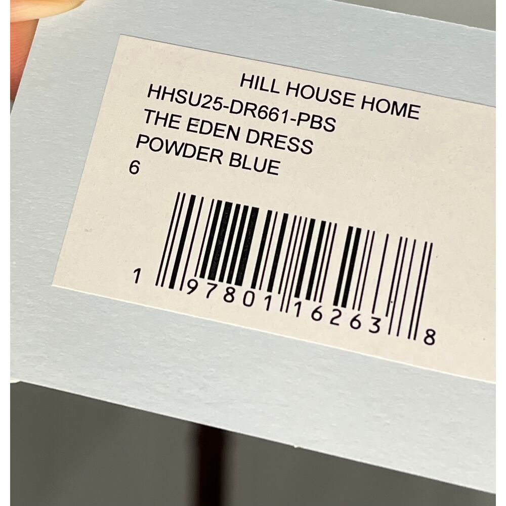 HILL HOUSE Sz 6 Eden Dress Powder Blue NWT - Picture 4 of 13